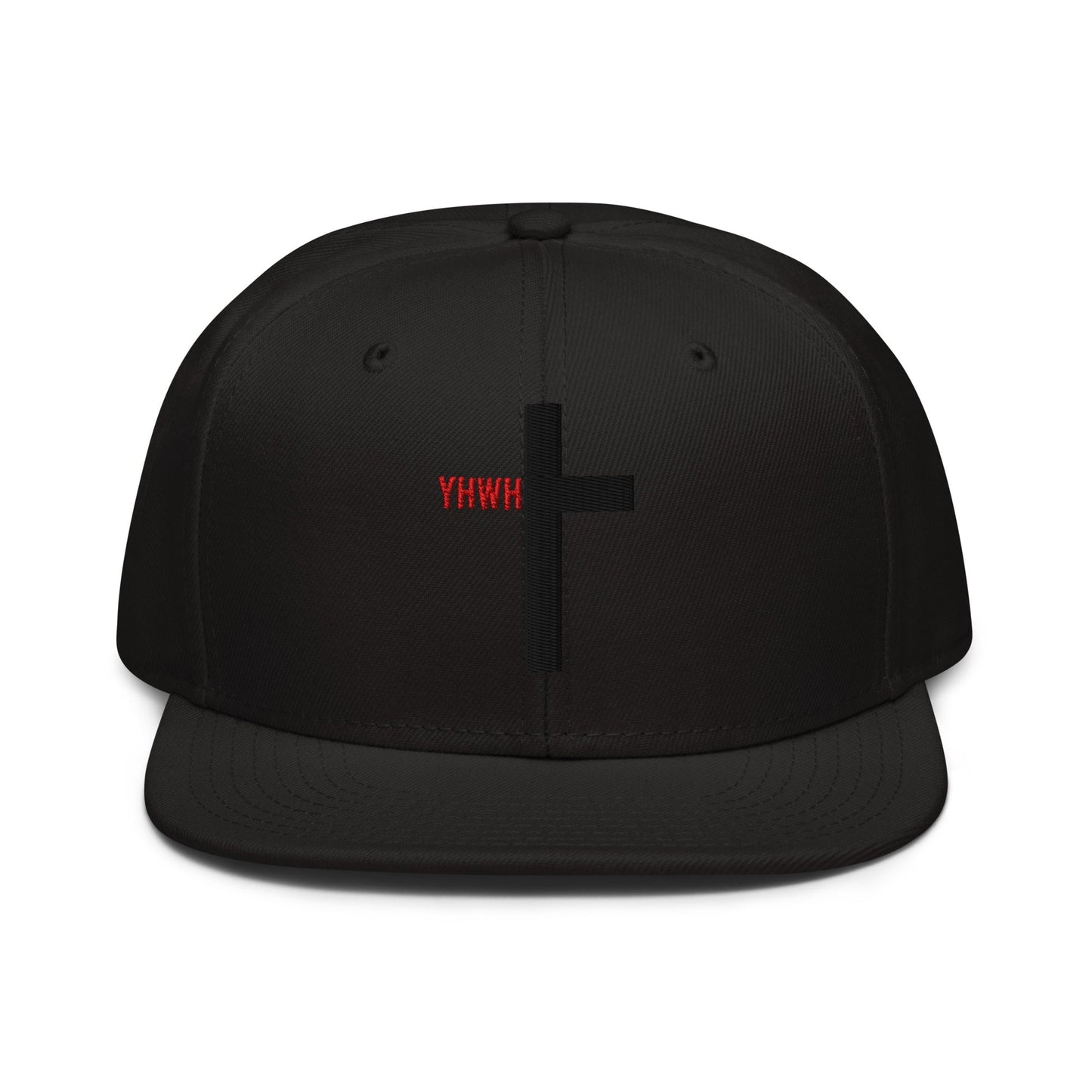 YHWH Cross Flat Stitch Snapback - Inken Image