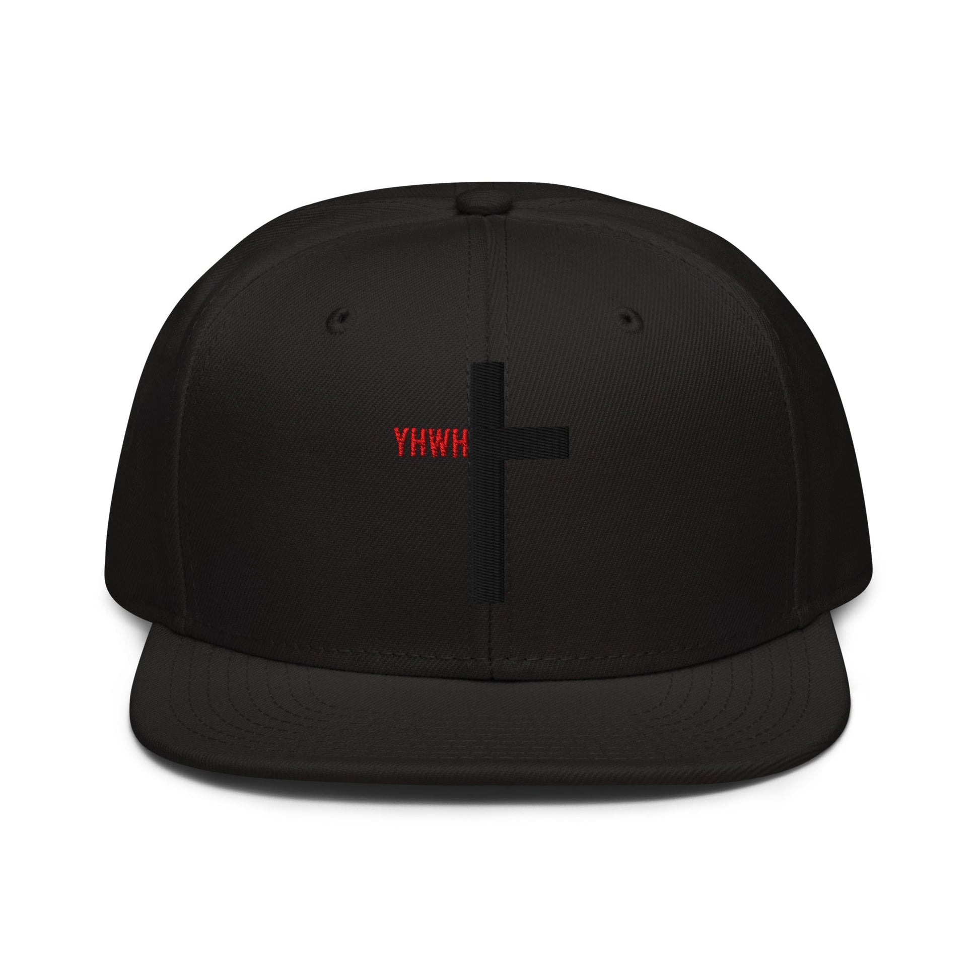 YHWH Cross Flat Stitch Snapback - Inken Image