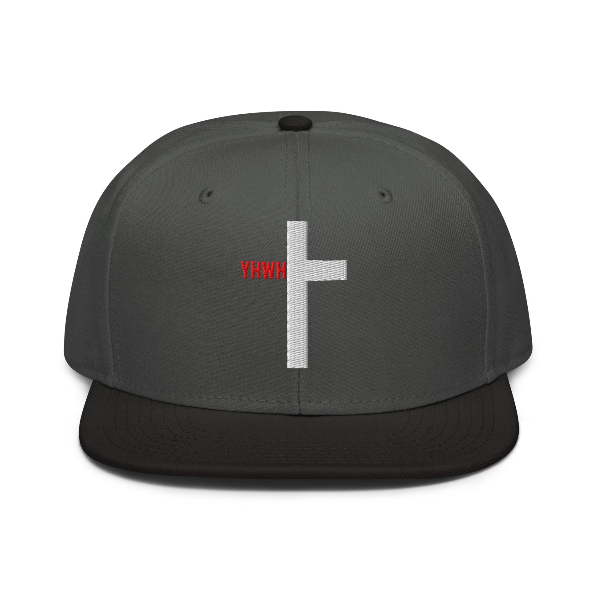YHWH Cross Flat Stitch Snapback - Inken Image