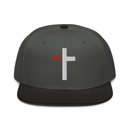 YHWH Cross Flat Stitch Snapback - Inken Image