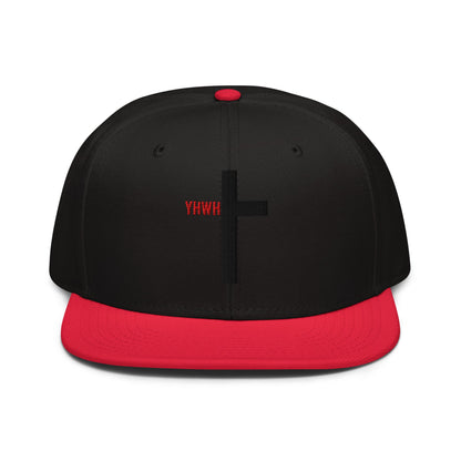 YHWH Cross Flat Stitch Snapback - Inken Image