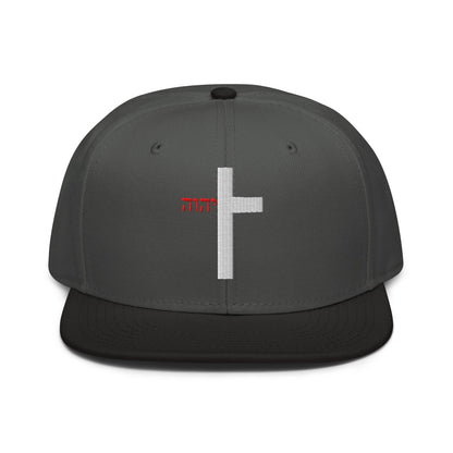 YHWH Cross Flat Stitch Snapback - Inken Image