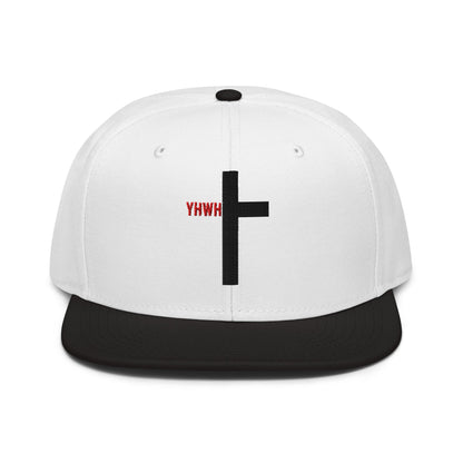 YHWH Cross Flat Stitch Snapback - Inken Image