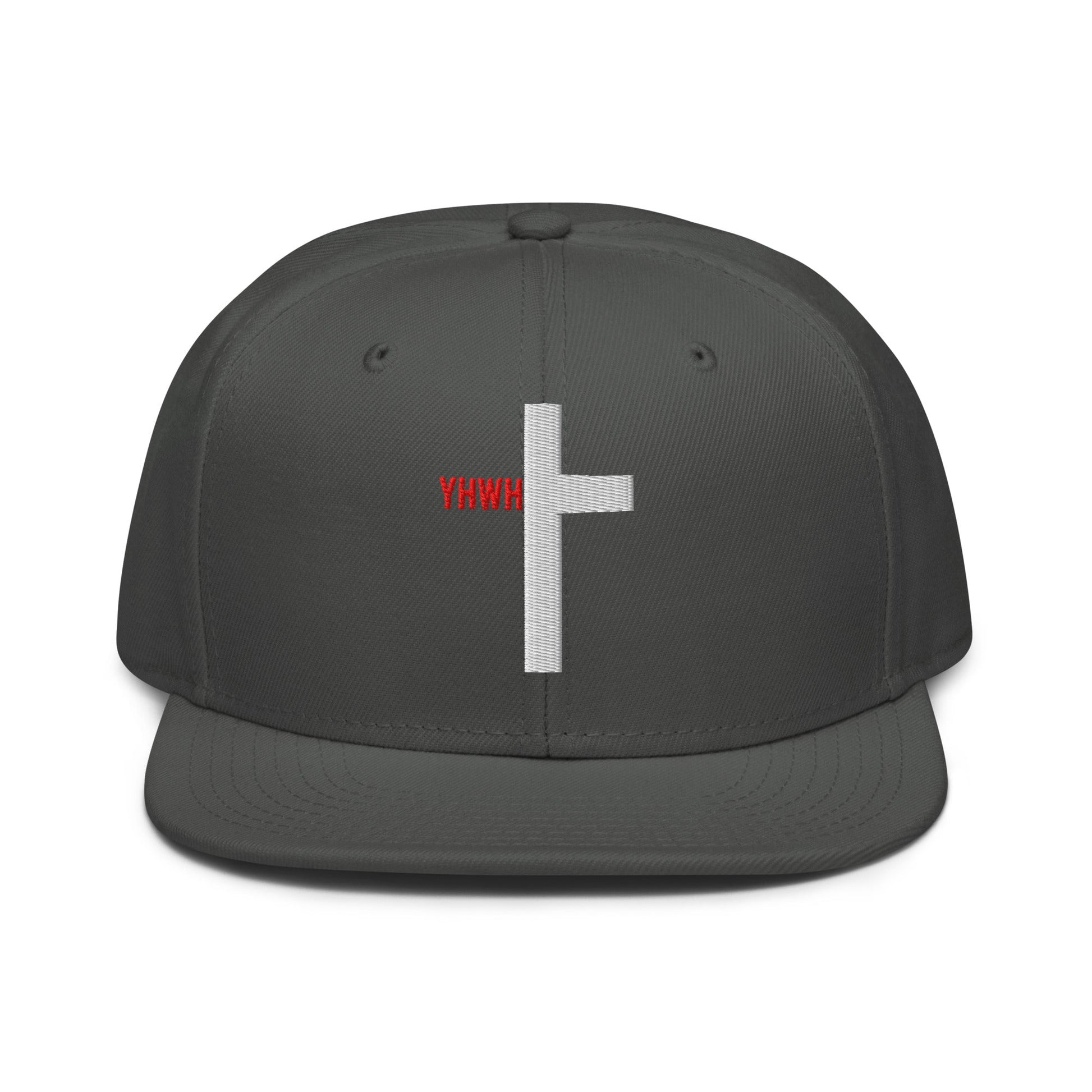 YHWH Cross Flat Stitch Snapback - Inken Image