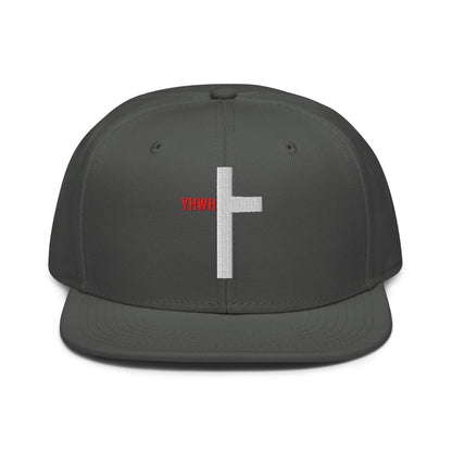 YHWH Cross Flat Stitch Snapback - Inken Image