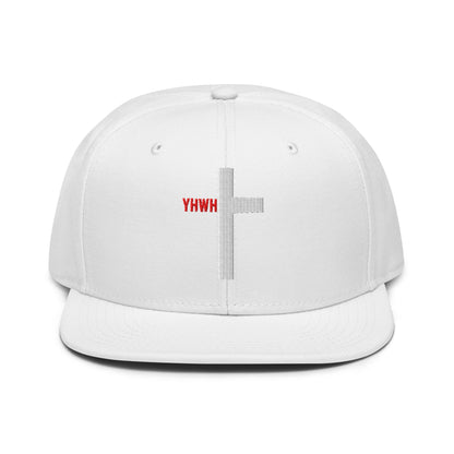 YHWH Cross Flat Stitch Snapback - Inken Image