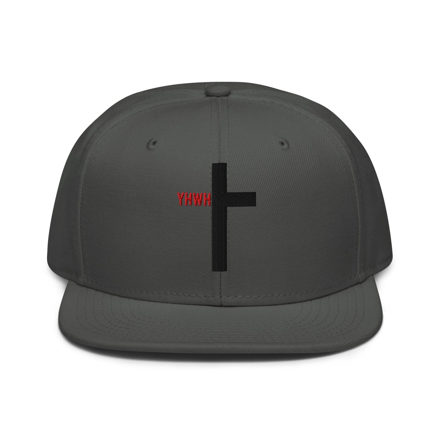 YHWH Cross Flat Stitch Snapback - Inken Image