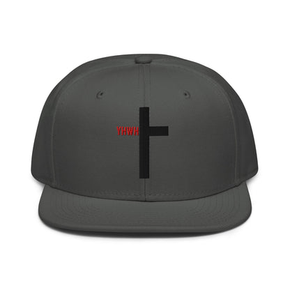 YHWH Cross Flat Stitch Snapback - Inken Image