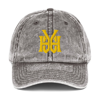 YHWH Monogram 3D Puff Embroidered Vintage Cotton Twill Cap - Inken Image