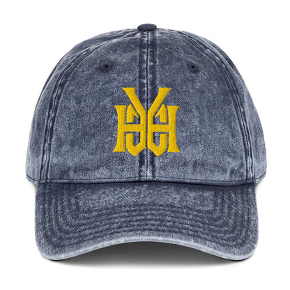 YHWH Monogram 3D Puff Embroidered Vintage Cotton Twill Cap - Inken Image
