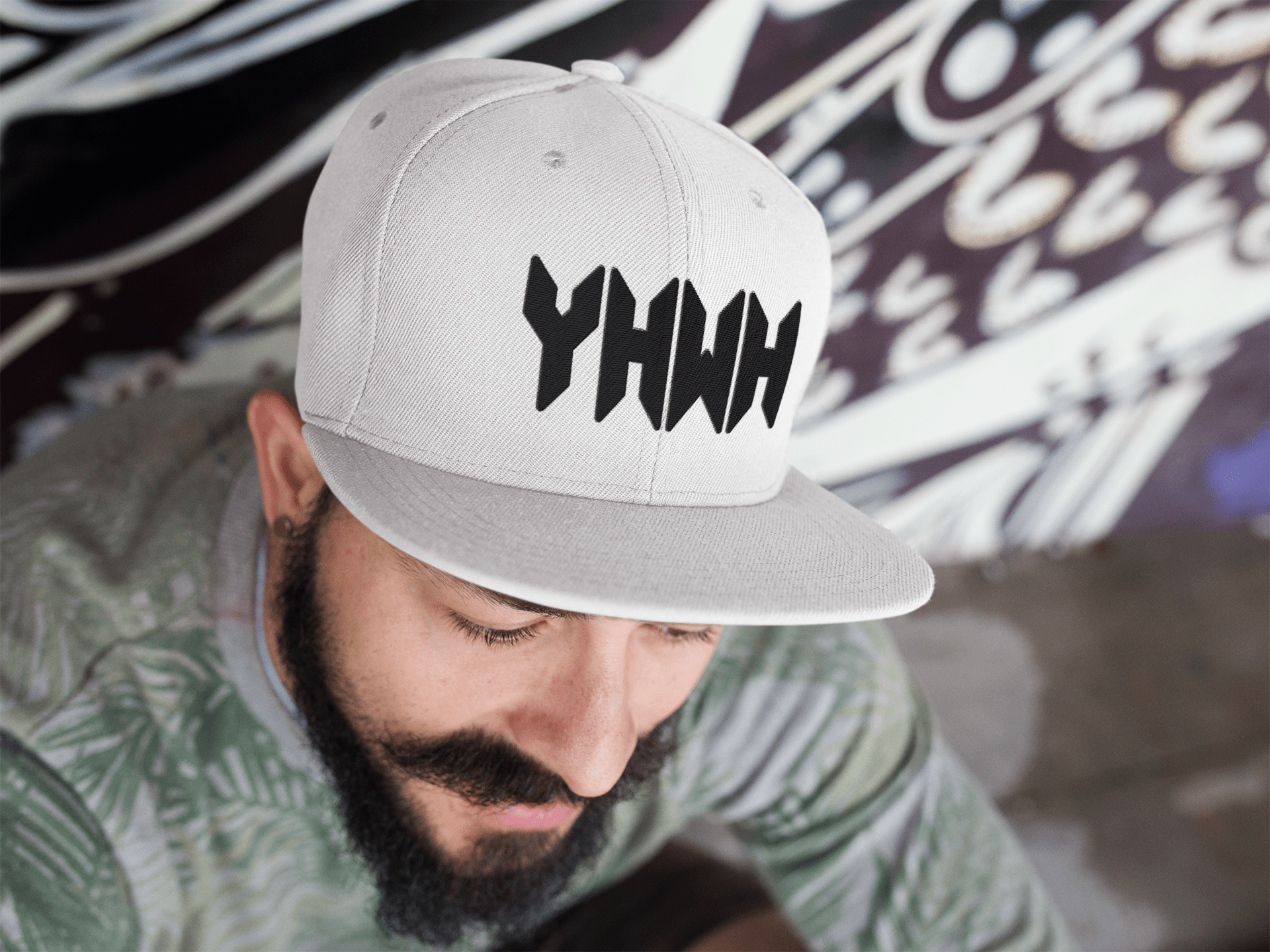 YHWH Sacred Name Minimal 3D Puff Embroidered Snapback - Inken Image