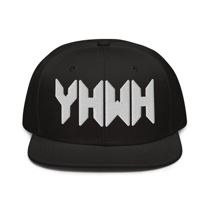 YHWH Sacred Name Minimal 3D Puff Embroidered Snapback - Inken Image