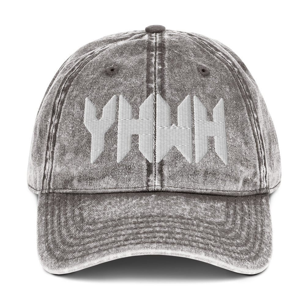 YHWH Sacred Name Minimal 3D Puff Embroidered Vintage Cotton Twill Cap - Inken Image