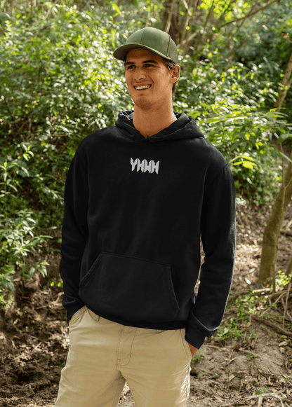 YHWH Sacred Name Minimal Embroidered Hoodie - Inken Image