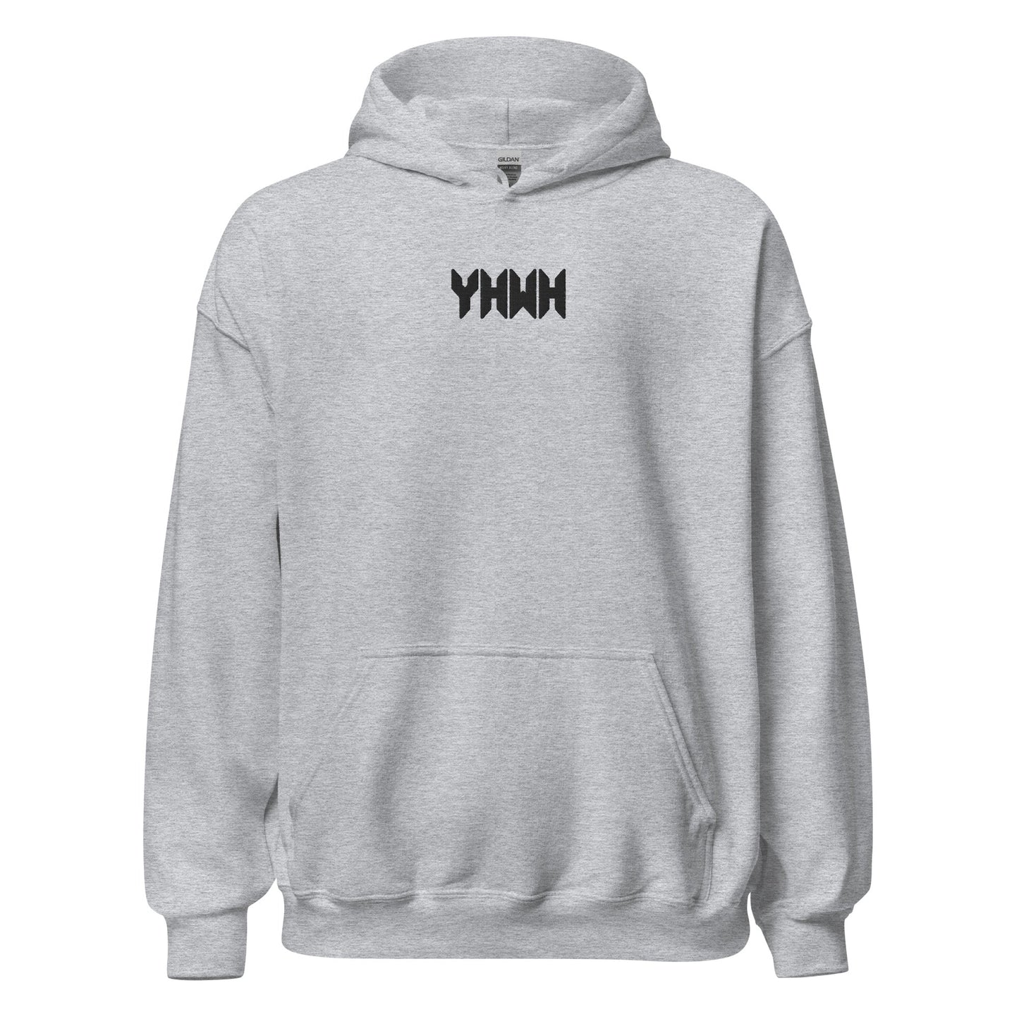 YHWH Sacred Name Minimal Embroidered Hoodie - Inken Image