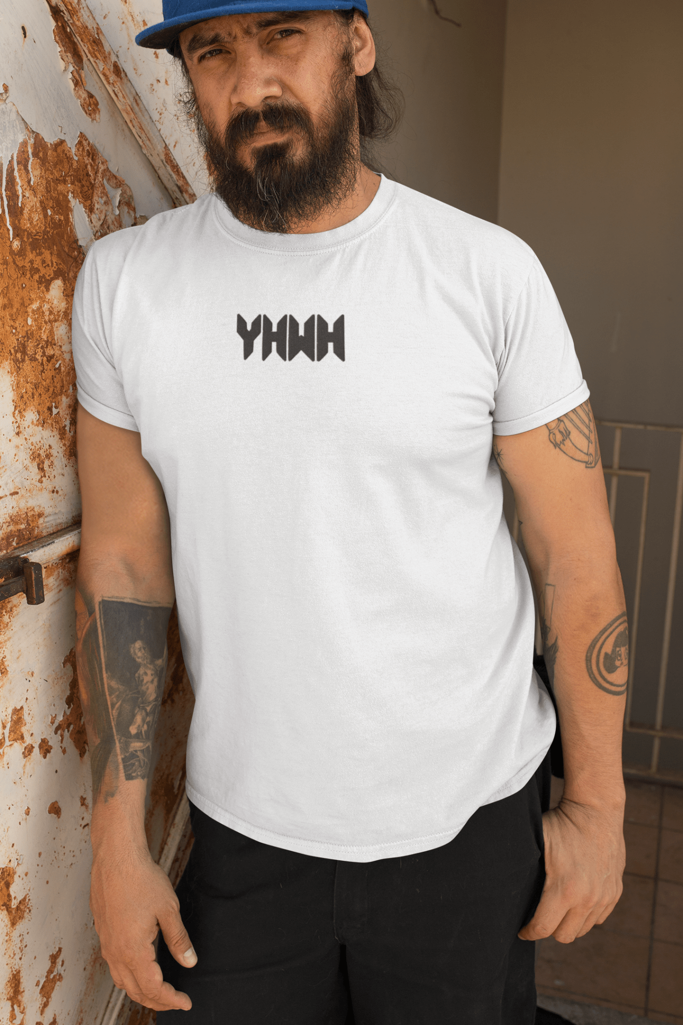 YHWH Sacred Name Minimal Embroidered T-Shirt - Inken Image